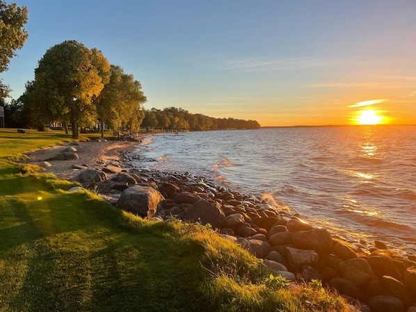 Beautiful sunsets from the lakeside views