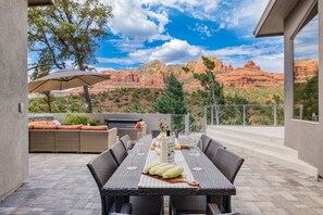 Open-air dining.