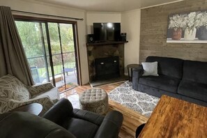Enjoy a relaxing evening by the fire