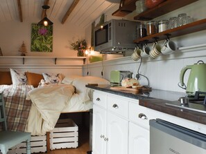 Kitchen area | Spruce Shepherd’s Hut, Wilmslow