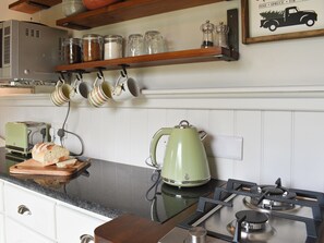 Kitchen area | Spruce Shepherd’s Hut, Wilmslow