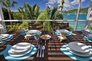 Outdoor dining so you can take in the views!