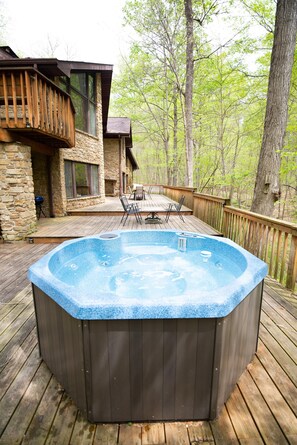 Exhale and soak up nature while sipping a glass of wine on a chilly night
