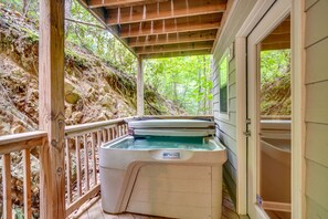 Covered Balcony | Private Hot Tub