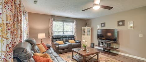 Gatlinburg Vacation Rental | 2BR | 2.5BA | 1,712 Sq Ft | Stairs Required
