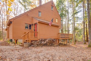 Townhome Exterior | 3 Stories | Wooded Views