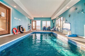 Cool off and have fun playing in our 10' X 20' 3.5 feet deep heated (85deg) pool