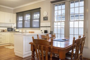 Dining area for six, perfect for shared moments.