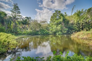 On-Site Pond | Outdoor Entertainment Area
