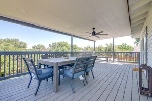 House Exterior | Furnished Balcony | Dining Area