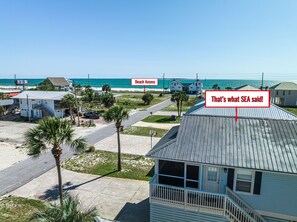 Incredible view of beach, 150 yard walk