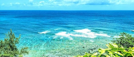 View from Hideaway Lookout in Princeville, a 1 mile walk from the condo