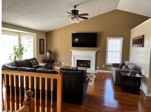 Living room with pull out couch