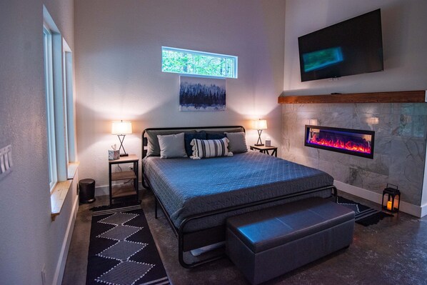 Unwind and relax in the amber glow of Lamplighter Retreat