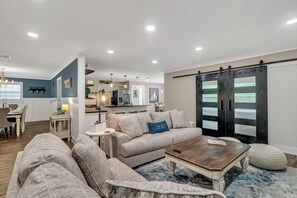 Open space living/dining areas 