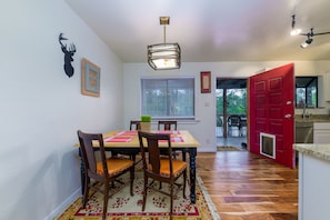 Enjoy meals together in the comfortable dining space.