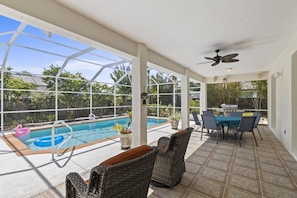 Outdoor Patio & Pool With Ample Seating