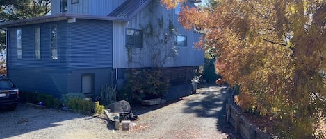 Front of House
Accommodation on bottom level
Parking down Driveway 