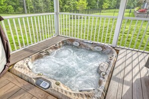 Your Private Hot Tub is Located in Your Screened-In Porch