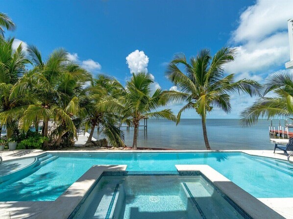 Your private pool at 42 x 14 sqft, can be heated for a fee.