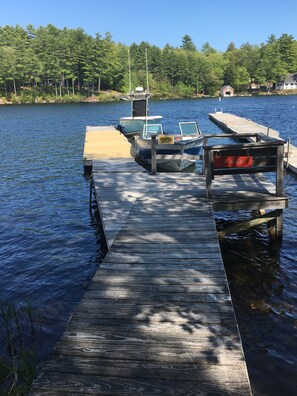 Private dock with room for 22 ft boat