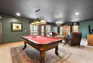 Billiards Table in the Lower Level Den