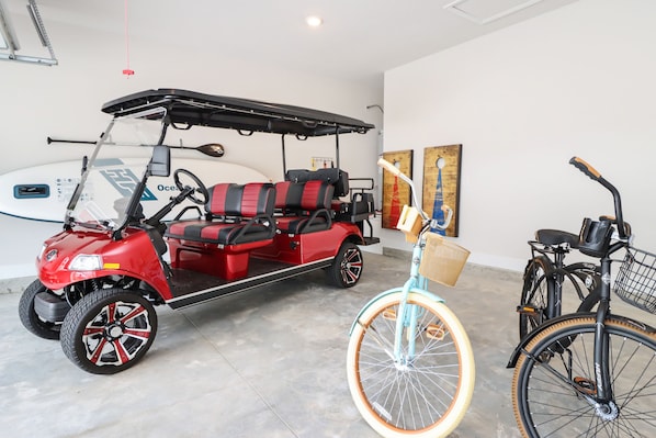 Enclosed Garage with Available Golf Cart