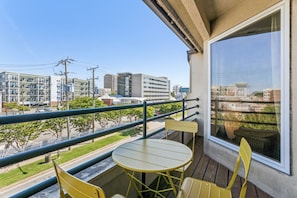 Your own private balcony - this apartment is on the 2nd level of the building.
