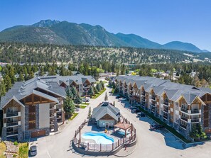 Includes access to the seasonal outdoor pool (May-Sept long) and year-round hot tub