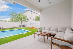 First floor covered patio