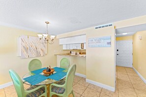 A cheerful dining space that feels like home, perfect for slow mornings and shared meals.