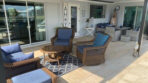 Comfortable seating areas on the lanai for outdoor entertaining