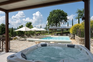Amenities, Autumn, Building Exterior, Garden, Hot Tub, Pool, Spring, Summer