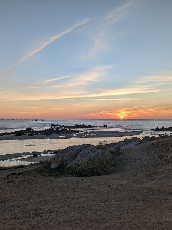 Coucher de soleil à Moguériec