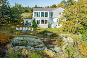 The original stone walls add to the charm and beauty of the house