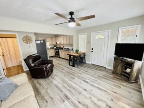 Living room with smart TV