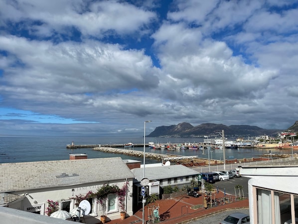 view of the harbour from the balcony