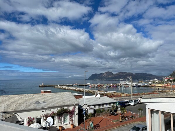 view of the harbour from the balcony