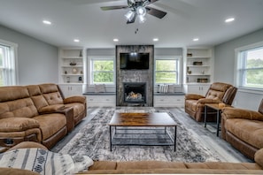 Living room with gas fireplace