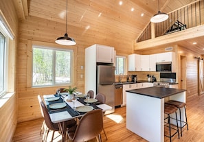 View of the open living/dining area