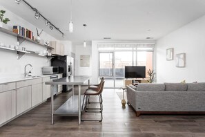 Living room and Kitchen area