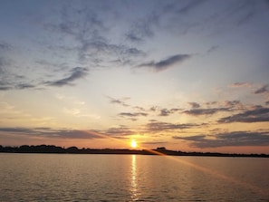 sunset view from the dock 