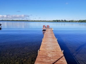 view of the lake from the dock 