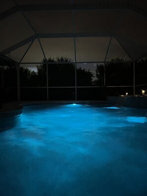 Pool at night!  