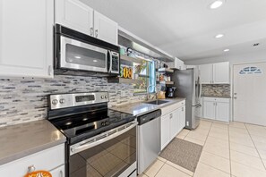 Beautifully remodeled kitchen with every modern convenience