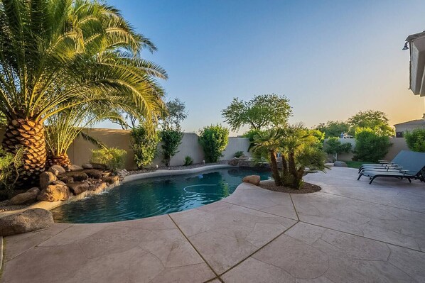 Beautiful pool to cool off in the summer and can be heated to enjoy in the winter.