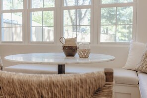 Cozy dining area perfect for morning pancakes