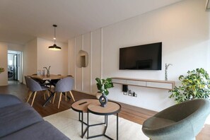 Living room with smart tv