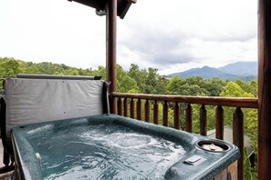 View of mountains from hot tub - View of mountains from hot tub