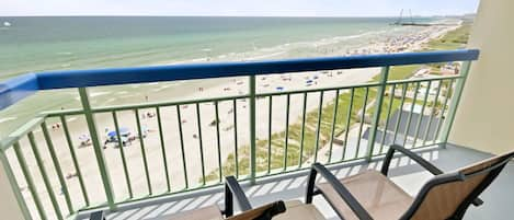 Beautiful beach and south coastline views from your private 10th floor balcony.